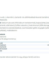 Supplement facts for Nutriversum Pyruvate Plus capsules, highlighting calcium and ingredients.